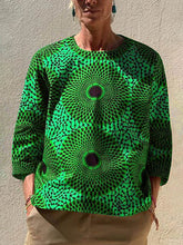 Load image into Gallery viewer, Fashionable Casual Bohemian Printed 3/4 Sleeve T-shirt
