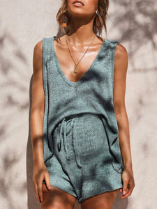 Breathable Simple Vest Shorts Maternity Sets