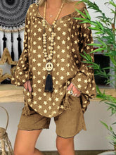Load image into Gallery viewer, Casual Loose Star Tops Two-piece Suit
