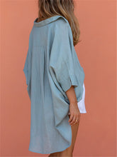 Load image into Gallery viewer, Solid Color V-neck Loose Shirt Suit
