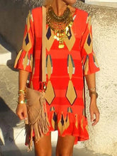 Load image into Gallery viewer, Bohemian Vintage Casual Loose Dress
