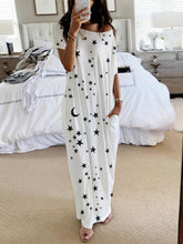 Load image into Gallery viewer, Casual Moon Star Print Dress
