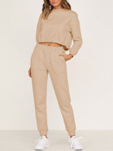 Load image into Gallery viewer, Round Neck Long Sleeve Sweatshirt Suit

