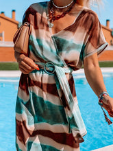 Load image into Gallery viewer, Fashion Tie-dye Stripe Printed Casual Dress
