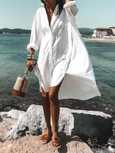 Load image into Gallery viewer, Simple Casual Loose V Neck Long-Sleeved Shirt

