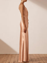 Load image into Gallery viewer, Deep V Sling Waist Evening Dress
