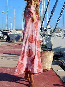 Bohemian Retro Casual Loose Floral Maxi Dress