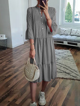 Load image into Gallery viewer, Ethnic Style Long Sleeve Zigzag Maxi Dress
