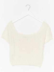 Round Neck Short Sleeve Knit Suit