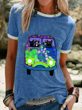 Load image into Gallery viewer, Casual Cute Cat Print Blouses&amp;T-Shirts
