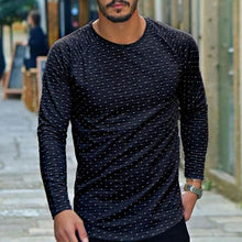 Load image into Gallery viewer, Men&#39;S Polka Dot Stripe Print Stitching Casual T-Shirt
