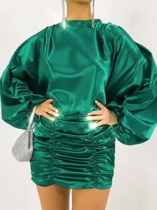 Fashion Pure Color Elegant Midi Dress