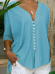 Casual Solid Color Top