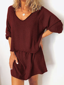 Casual Fashion V-Neck Dress