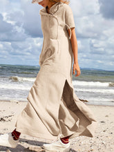 Load image into Gallery viewer, Casual Solid Color Hooded Short Sleeve Dress
