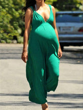 Load image into Gallery viewer, Sexy Solid Color Sleeveless V-neck Pregnant Women&#39;s Jumpsuit
