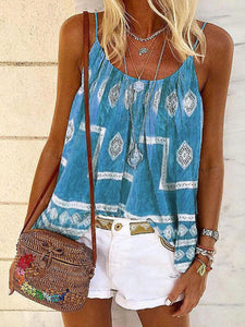 Vintage Bohemian Loose Casual Suspender Top
