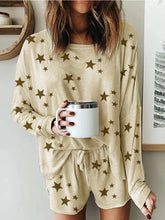 Load image into Gallery viewer, Simple Casual Loose Star Print Top Shorts Suit
