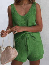 Load image into Gallery viewer, Vest Shorts Knitting Casual Two Piece Set
