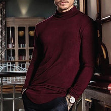 Load image into Gallery viewer, Men&#39;s Fashion Casual Pure Color Turtleneck T-Shirt

