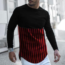 Load image into Gallery viewer, Men&#39;S Casual Color Matching Striped Long-Sleeved T-Shirt
