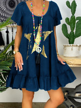 Load image into Gallery viewer, Casual Fashion Pentagram Print Dress
