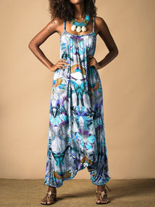 Sling Sleeveless Printed Casual Jumpsuit