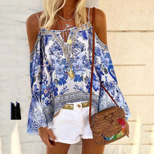 Load image into Gallery viewer, Vintage Bohemian Loose Casual Floral Top
