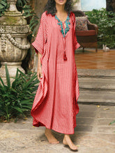 Load image into Gallery viewer, Bohemian Vintage Loose Casual Striped Maxi Dress
