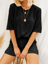 Load image into Gallery viewer, Casual Loose Short-Sleeved Shirt Shorts Knitted Suit
