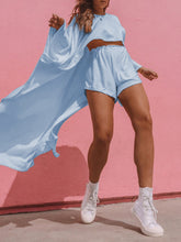 Load image into Gallery viewer, Fashionable Casual Loose Irregular Flowing Shirt Shorts Suit
