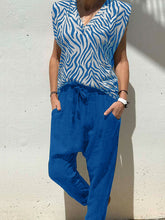 Load image into Gallery viewer, Retro Casual Loose V-Neck Top Pants Set

