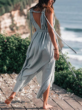Load image into Gallery viewer, Retro Twist Rope High Waist Sleeveless Beach Casual Dress

