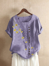 Load image into Gallery viewer, Casual Flower Print Basic Top
