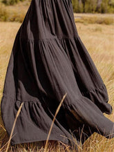Load image into Gallery viewer, Solid Color V-neck Long Sleeve Loose Dress
