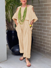 Load image into Gallery viewer, Fashionable Simple Casual Loose Top Pants Suit
