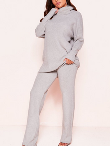 Half-Neck Sweater Trouser Suit