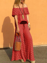 Load image into Gallery viewer, Romantic Elegant Tops Pants Lace Suit

