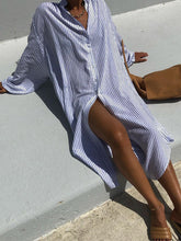 Load image into Gallery viewer, V-Neck Loose Striped Dress
