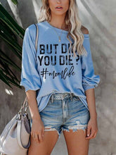 Load image into Gallery viewer, Printed Loose Strapless Long-Sleeved T-Shirt
