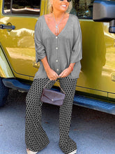 Load image into Gallery viewer, V-Neck Printed Trouser Suit
