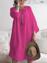 Load image into Gallery viewer, Lapel Long Sleeved Casual Dress
