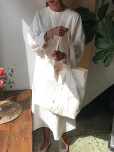 Casual Solid Color Round Neck Loose Dress