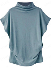 Load image into Gallery viewer, Casual Loose Turtleneck Short Sleeve T-Shirt Top
