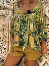 Load image into Gallery viewer, Casual Loose Long Sleeve V-Neck Butterfly Top Pants Set
