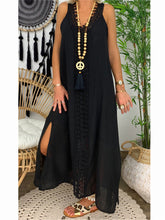 Load image into Gallery viewer, Pure Color V-Neck Strapless Lace Maxi Dress
