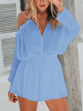 Load image into Gallery viewer, Sexy Elegant V-Neck Long Sleeve Top and Shorts Set
