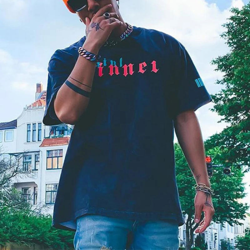 Men'S Fashion Letter Printed Casual T-Shirt