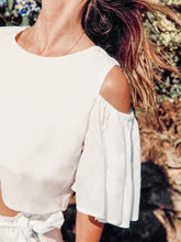 Load image into Gallery viewer, Solid Color Button Loose Two-piece Set
