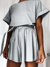 Load image into Gallery viewer, Solid Color Round Neck Fashion Suit
